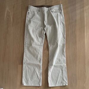 Men’s Banana Republic White Light Beige Corduroy Straight Fit Pants 34/30